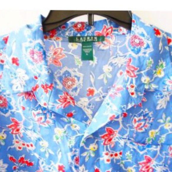 Ralph Lauren 3/4 Sleeve Roll Cuff His Sleepshirt - Picture 2 of 5